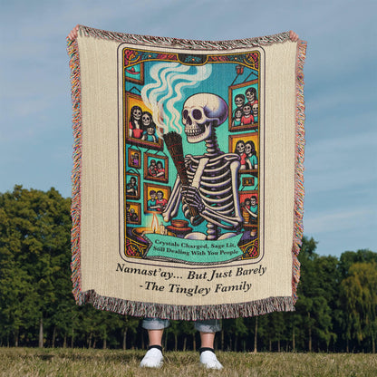 Personalized Not Enough Sage Tarot Card Woven Blanket Custom Gift Throw
