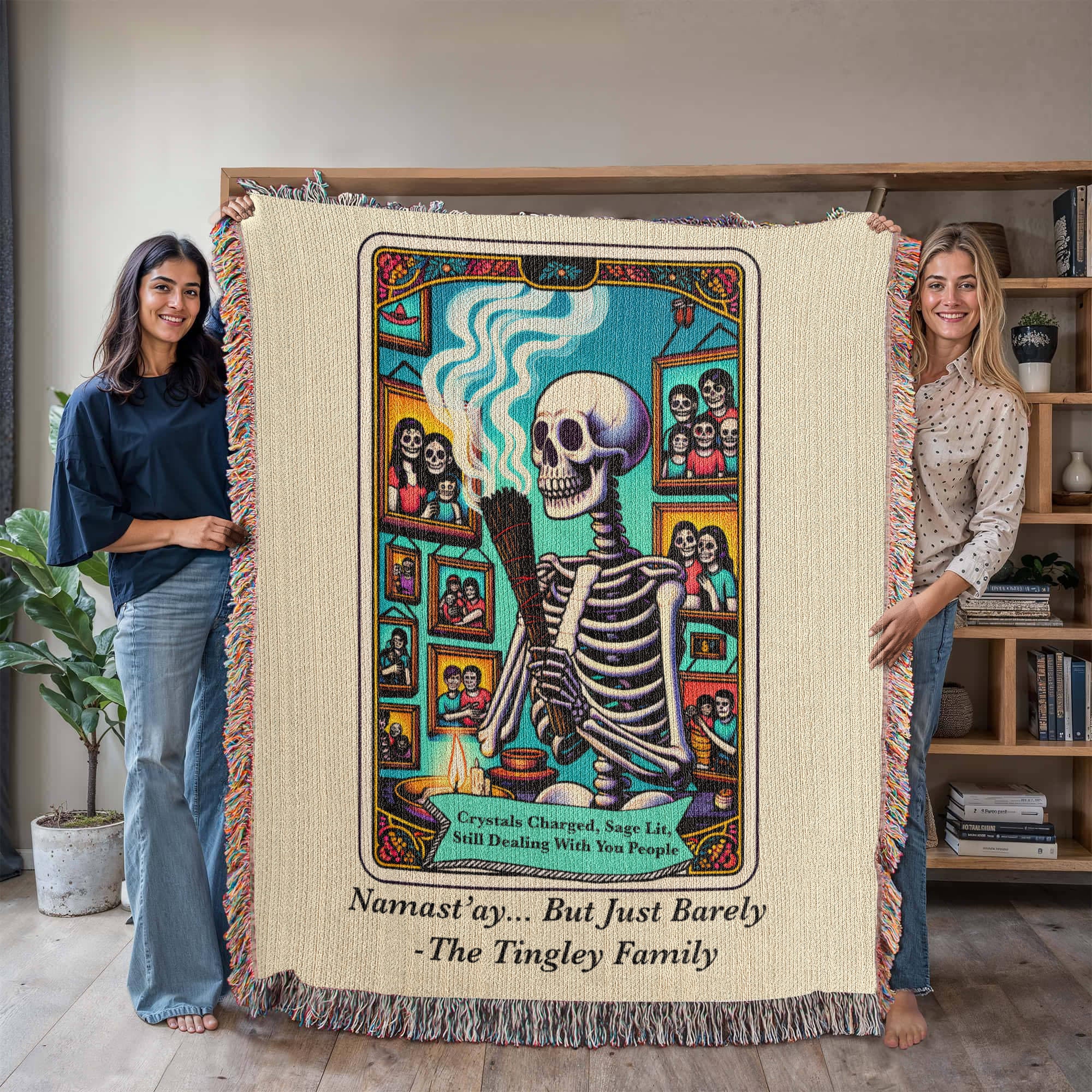 Personalized Not Enough Sage Tarot Card Woven Blanket – Custom Gift, Fleece/Sherpa Throw