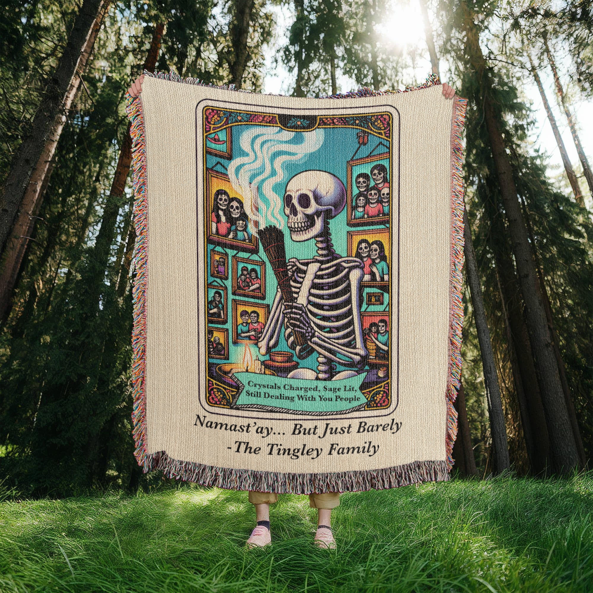Personalized Not Enough Sage Tarot Card Woven Blanket – Custom Gift, Fleece/Sherpa Throw