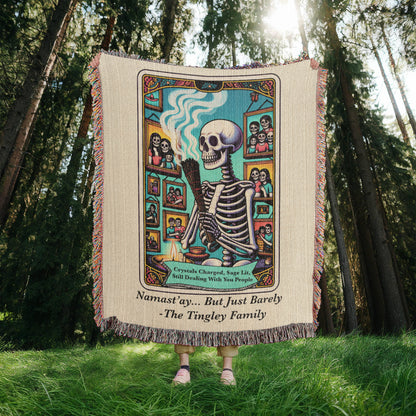 Personalized Not Enough Sage Tarot Card Woven Blanket Custom Gift Throw