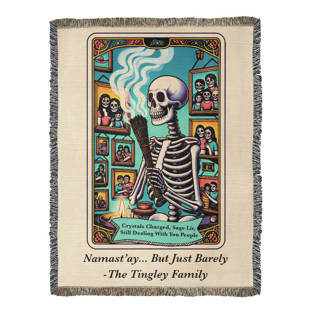 Personalized Not Enough Sage Tarot Card Woven Blanket – Custom Gift, Fleece/Sherpa Throw
