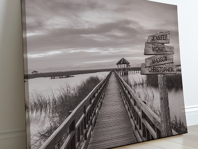 Personalized Directional Sign Canvas Prints