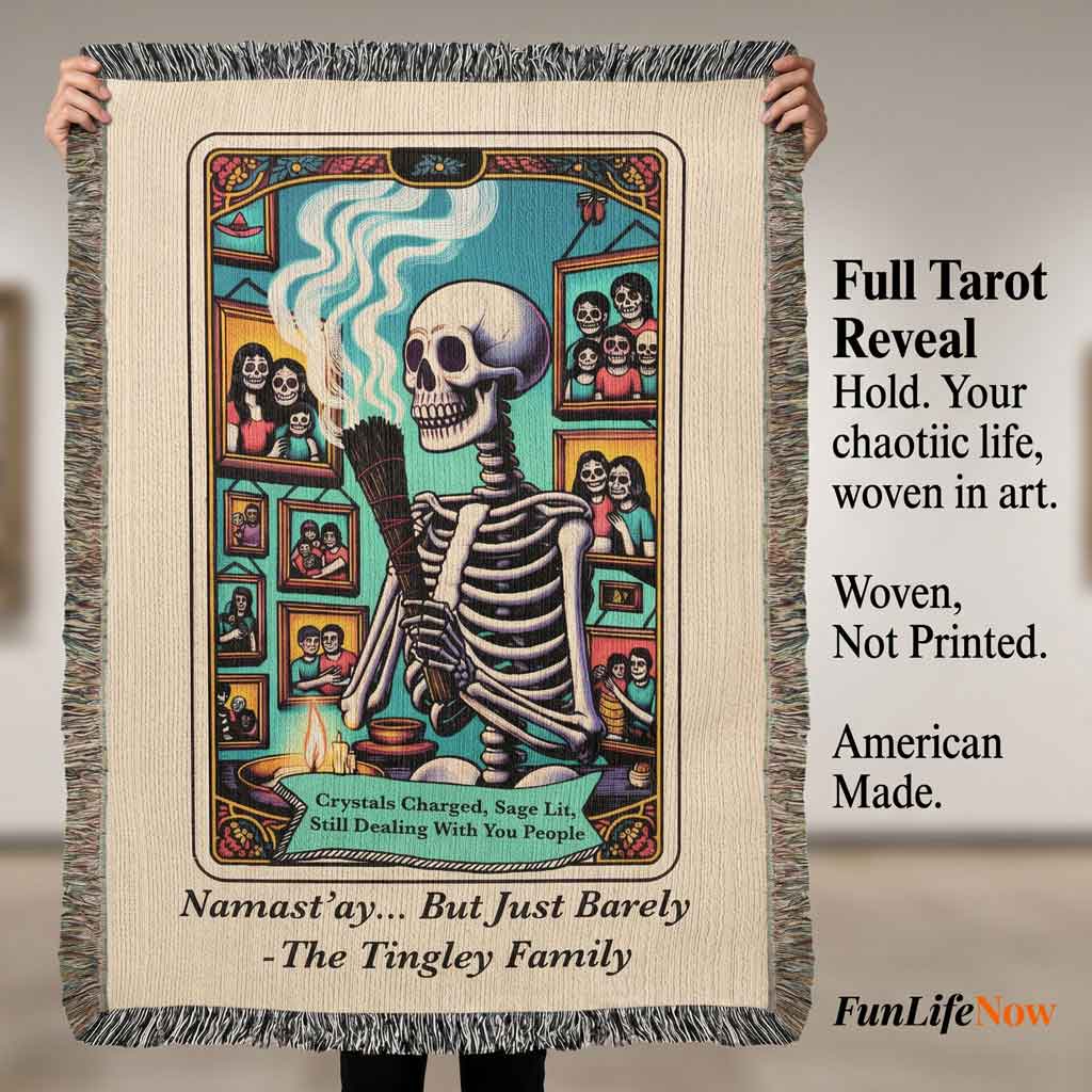 Personalized Not Enough Sage Tarot Card Woven Blanket Custom Gift Throw