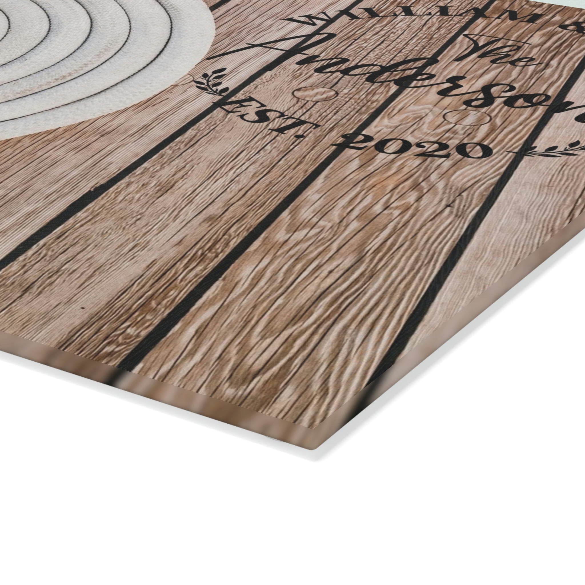 Personalized Boat Dock Rope Coil Cutting Board – 20 Custom Designs, Tempered Glass, Housewarming, Wedding & Real Estate Gifts - Available in 2 Sizes: 8x11 & 11x15 - DESIGN 11