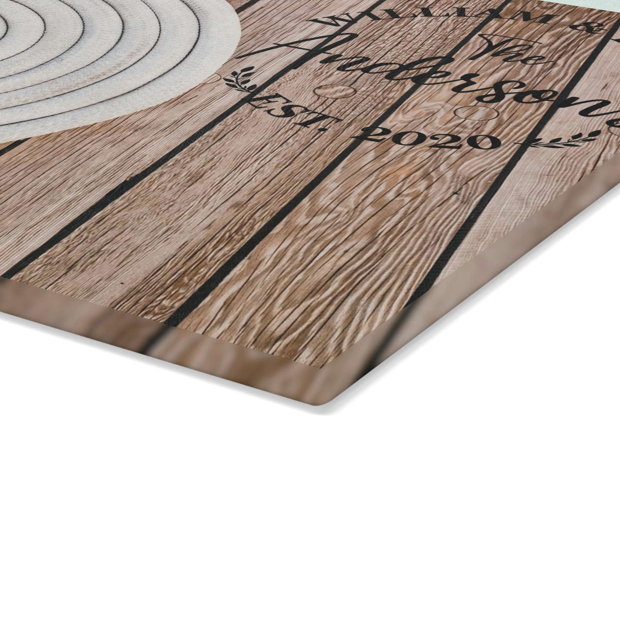 Personalized Boat Dock Rope Coil Cutting Board – 20 Custom Designs, Tempered Glass, Housewarming, Wedding & Real Estate Gifts - Available in 2 Sizes: 8x11 & 11x15 - DESIGN 11
