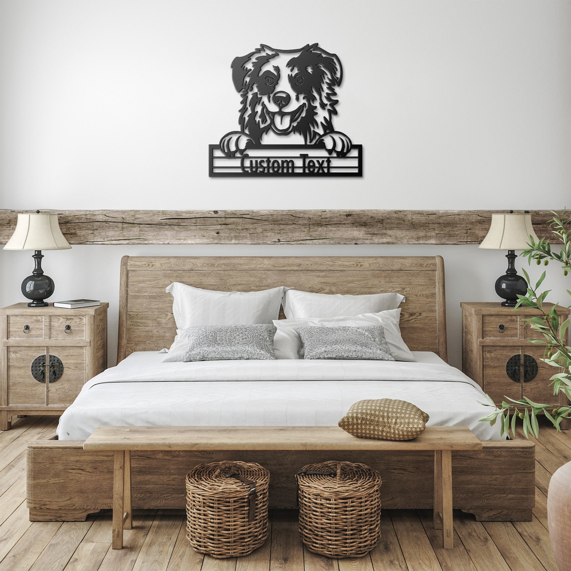 Australian Shepherd - Dog Customized Metal Wall Art Decor