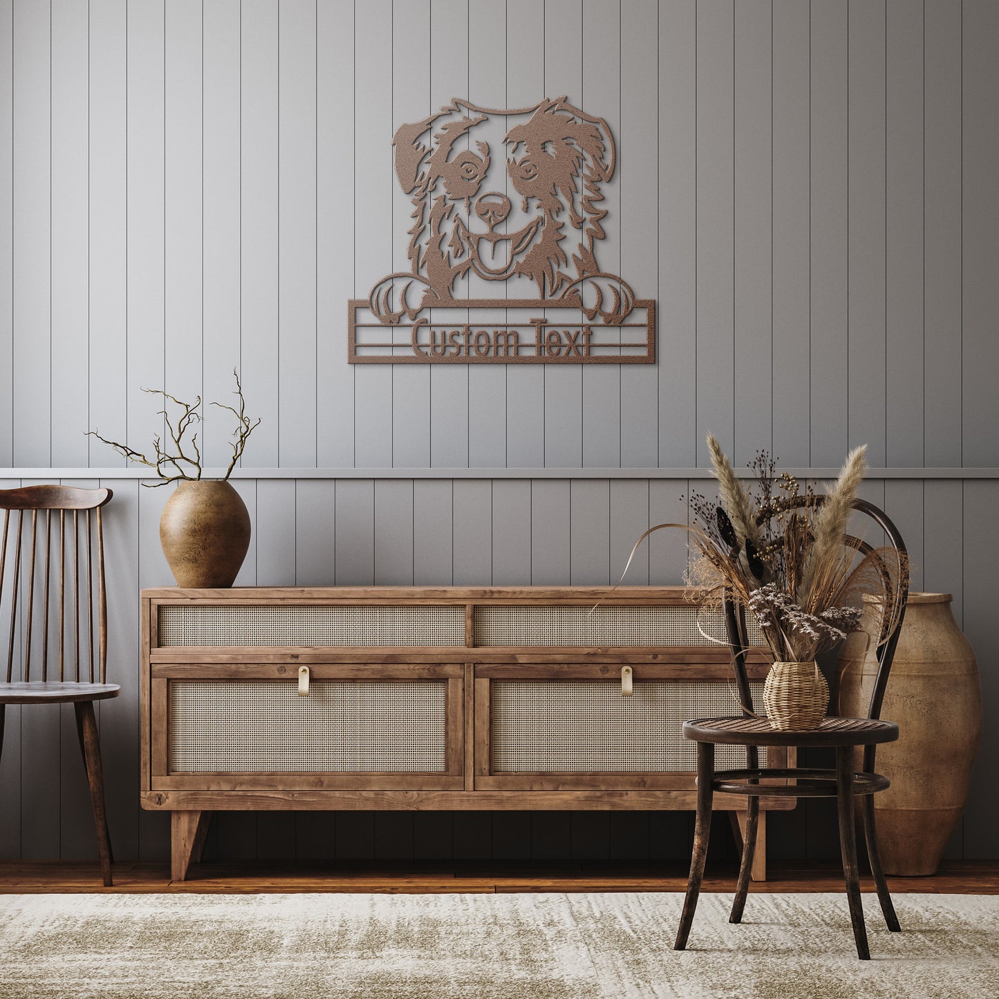 Australian Shepherd - Dog Personalized Metal Wall Art Decor