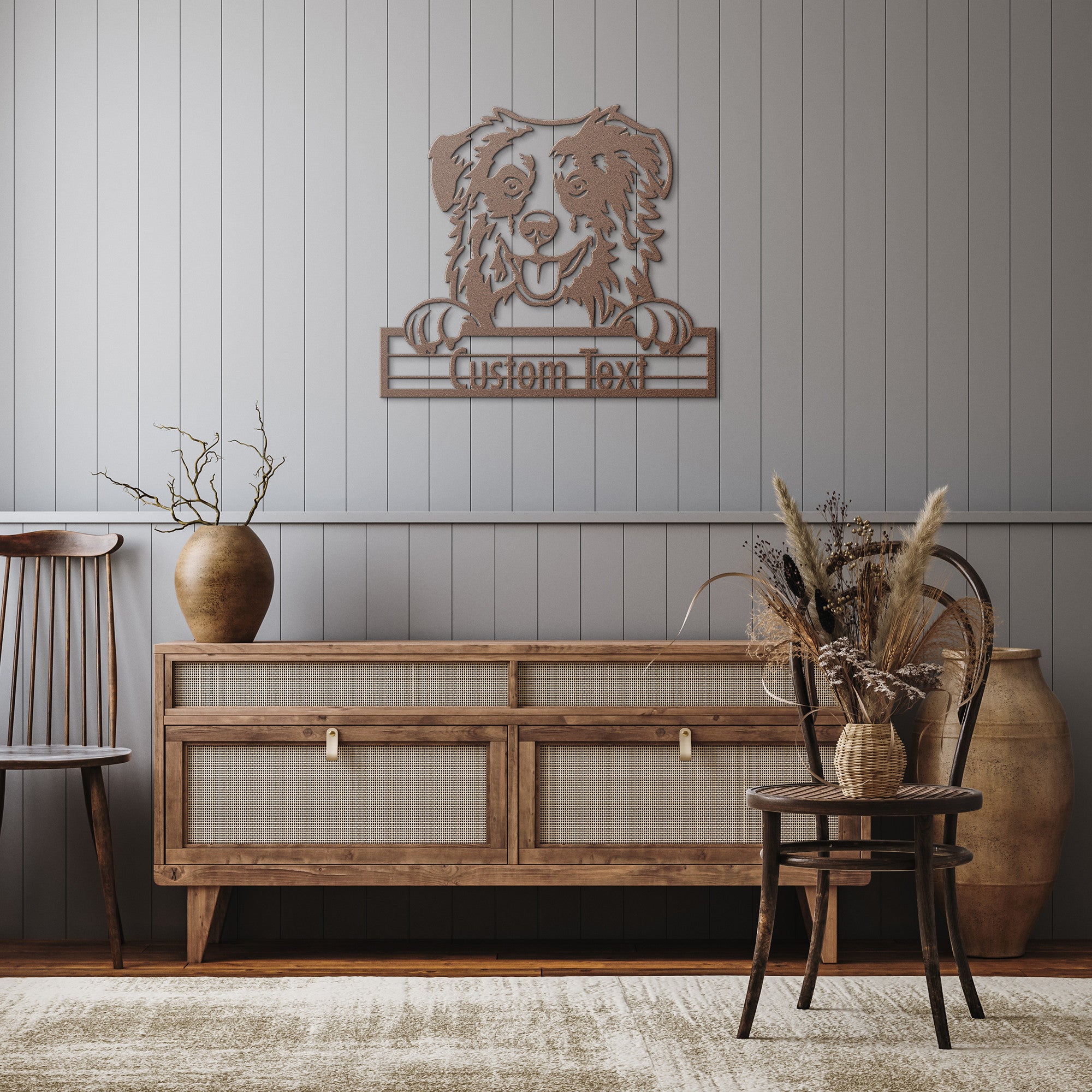 Australian Shepherd - Dog Customized Metal Wall Art Decor