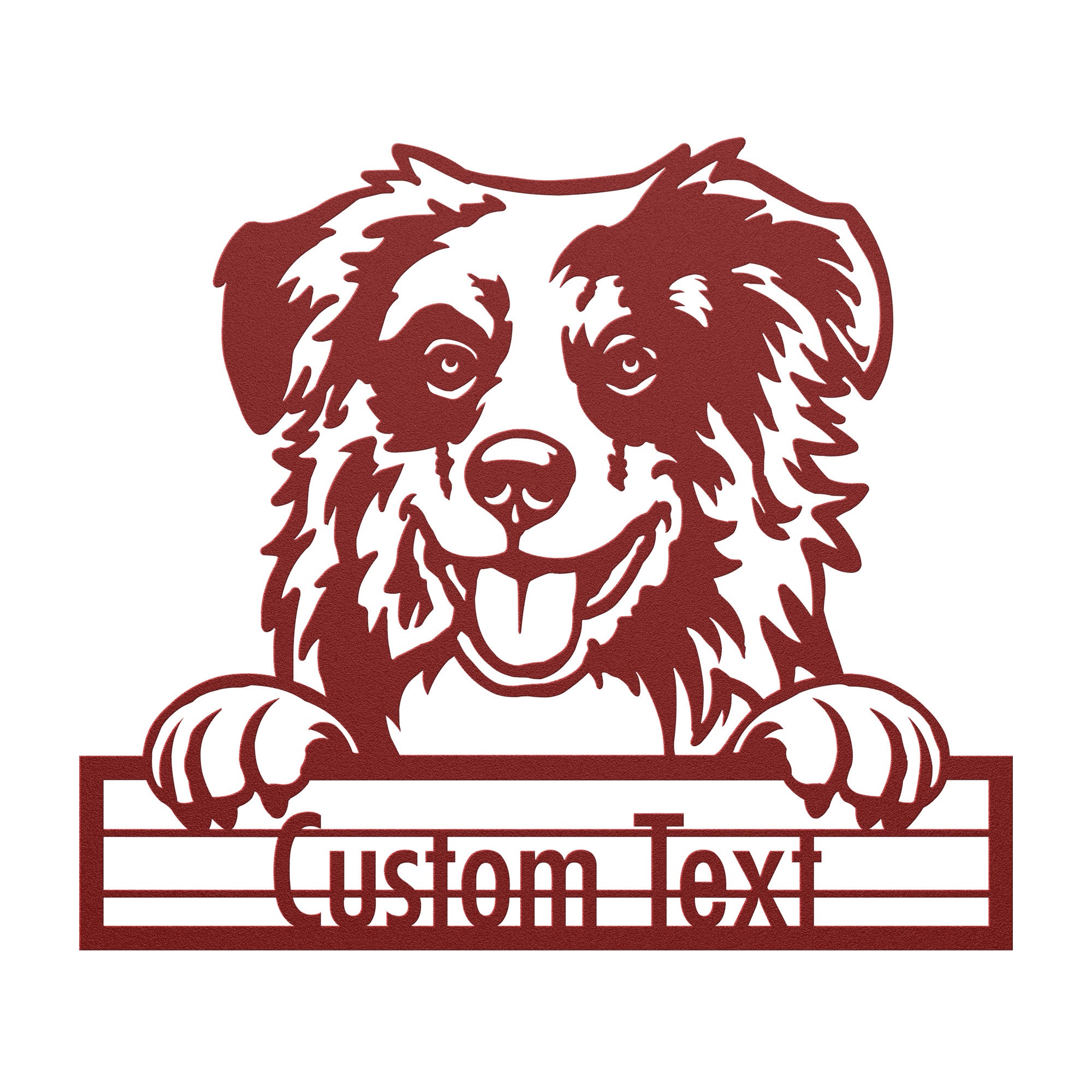 Australian Shepherd - Dog Customized Metal Wall Art Decor