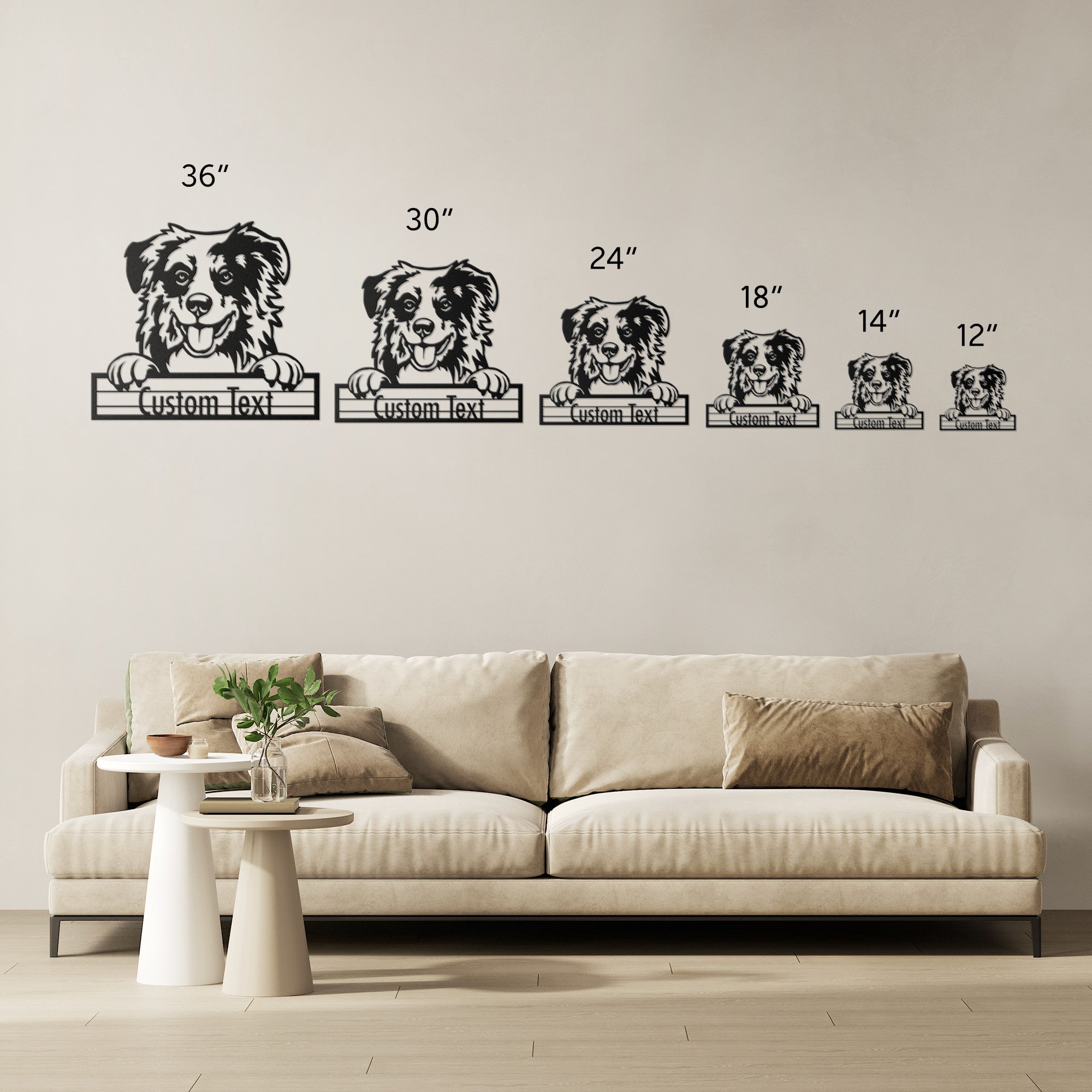 Australian Shepherd - Dog Customized Metal Wall Art Decor