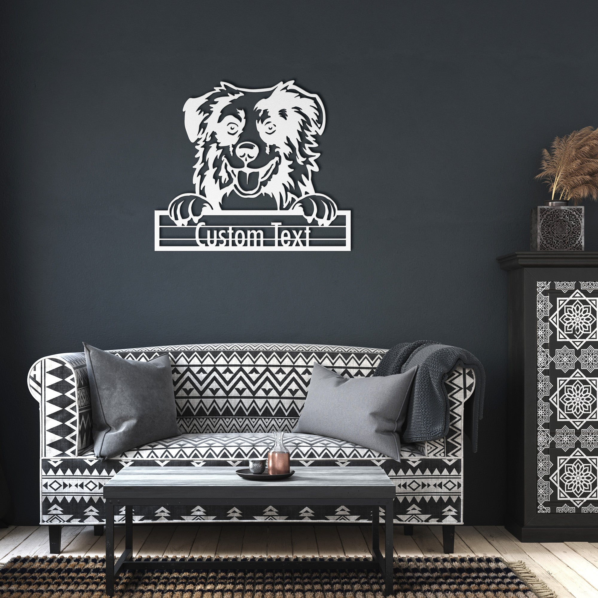 Australian Shepherd - Dog Customized Metal Wall Art Decor