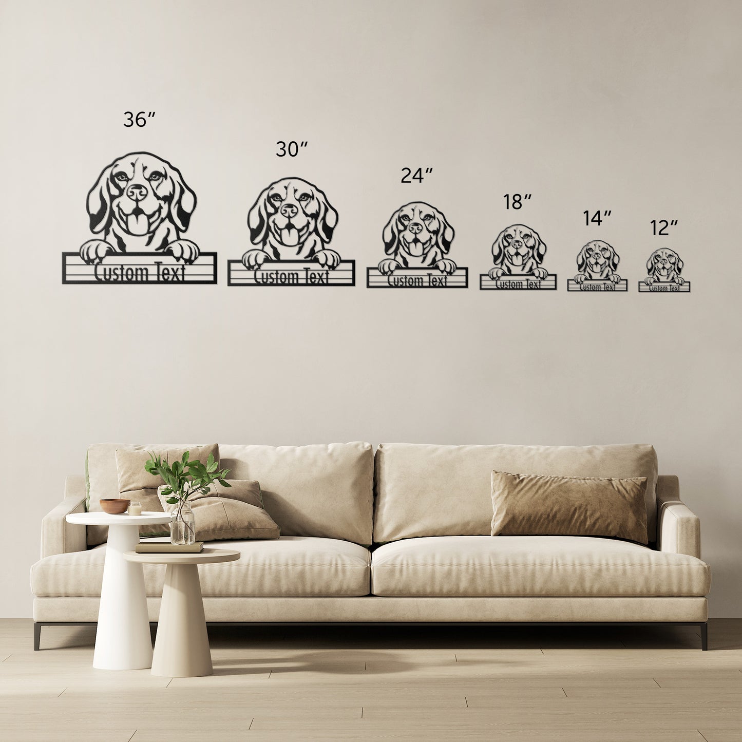 Beagle - Dog Personalized Metal Wall Art Decor