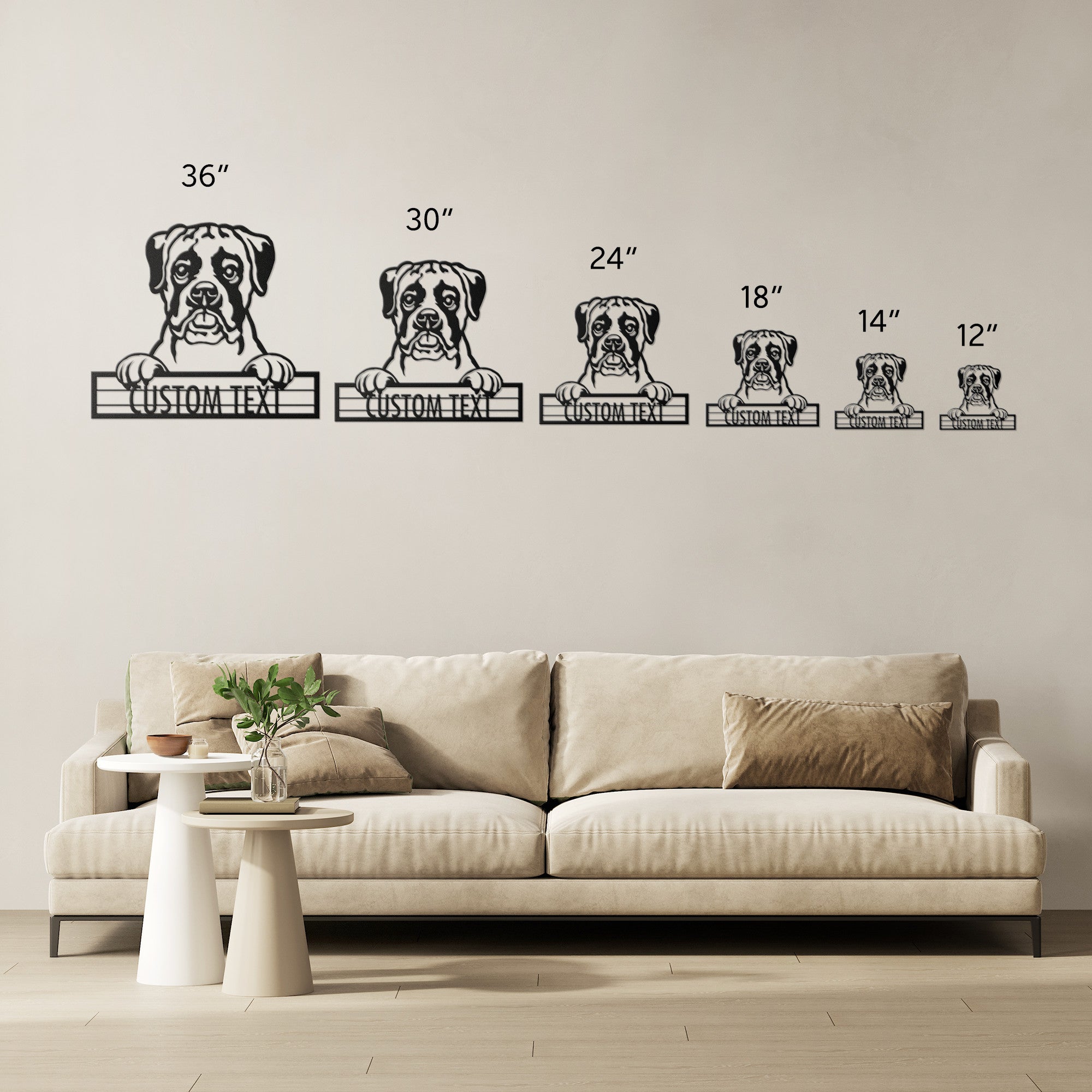 Boxer - Dog Customized Metal Wall Art Decor