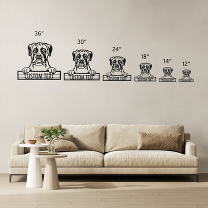Boxer - Dog Personalized Metal Wall Art Decor
