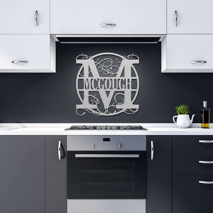 Custom Letter Monogram Personalized Metal Wall Art