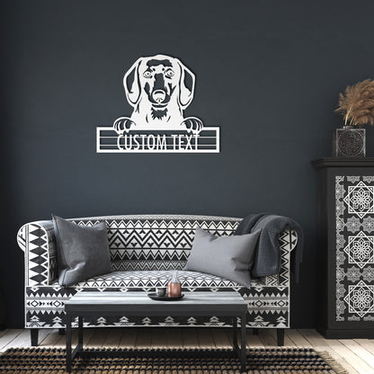 Dachshund - Dog Personalized Metal Wall Art Decor