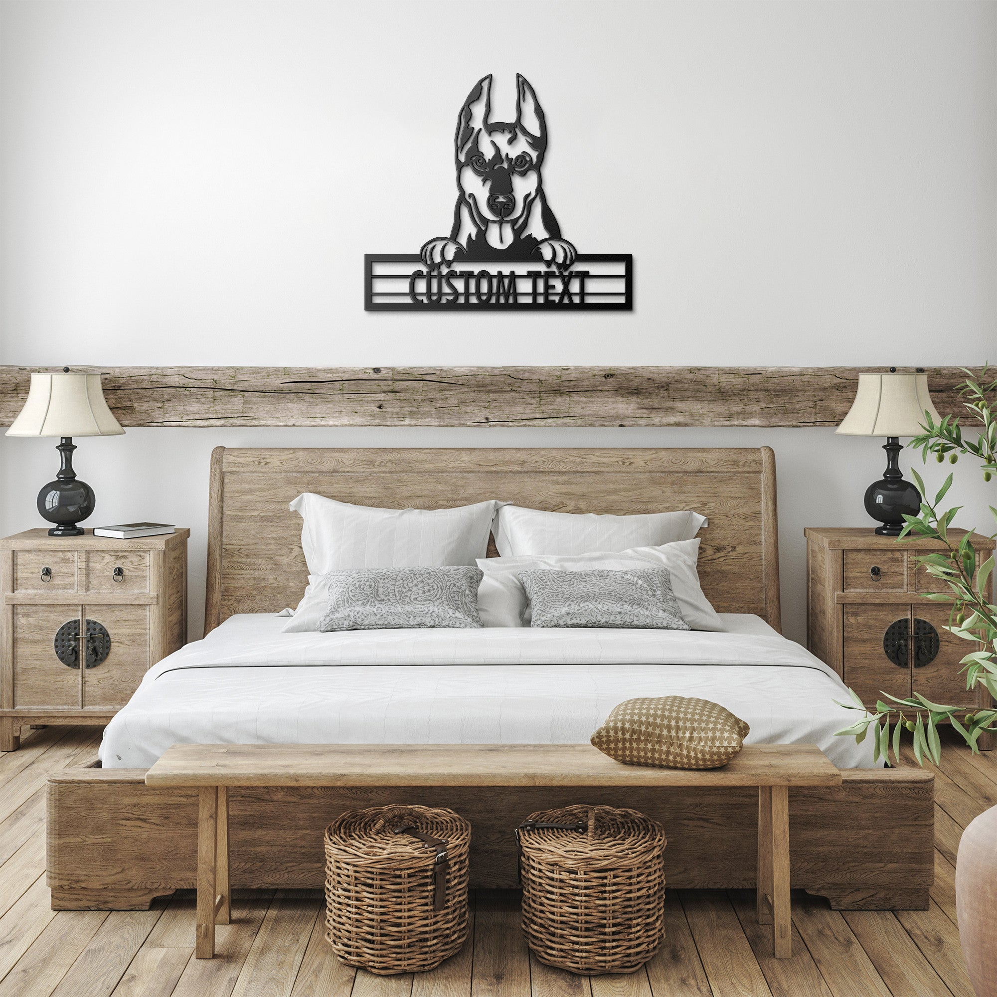 Doberman- Dog Personalized Metal Wall Art Decor