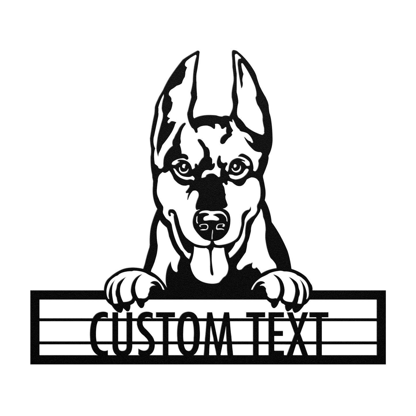 Doberman- Dog Personalized Metal Wall Art Decor