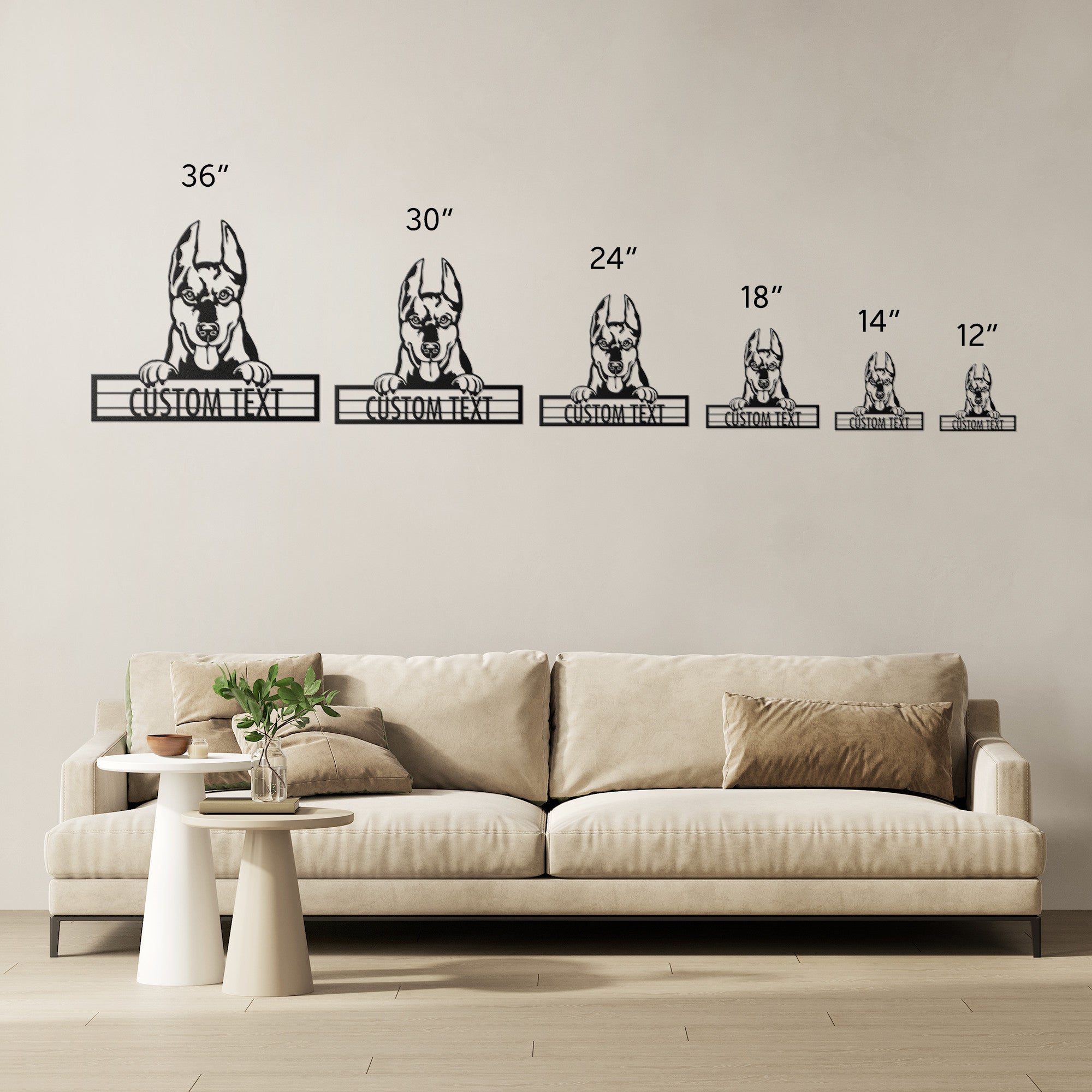 Doberman- Dog Personalized Metal Wall Art Decor