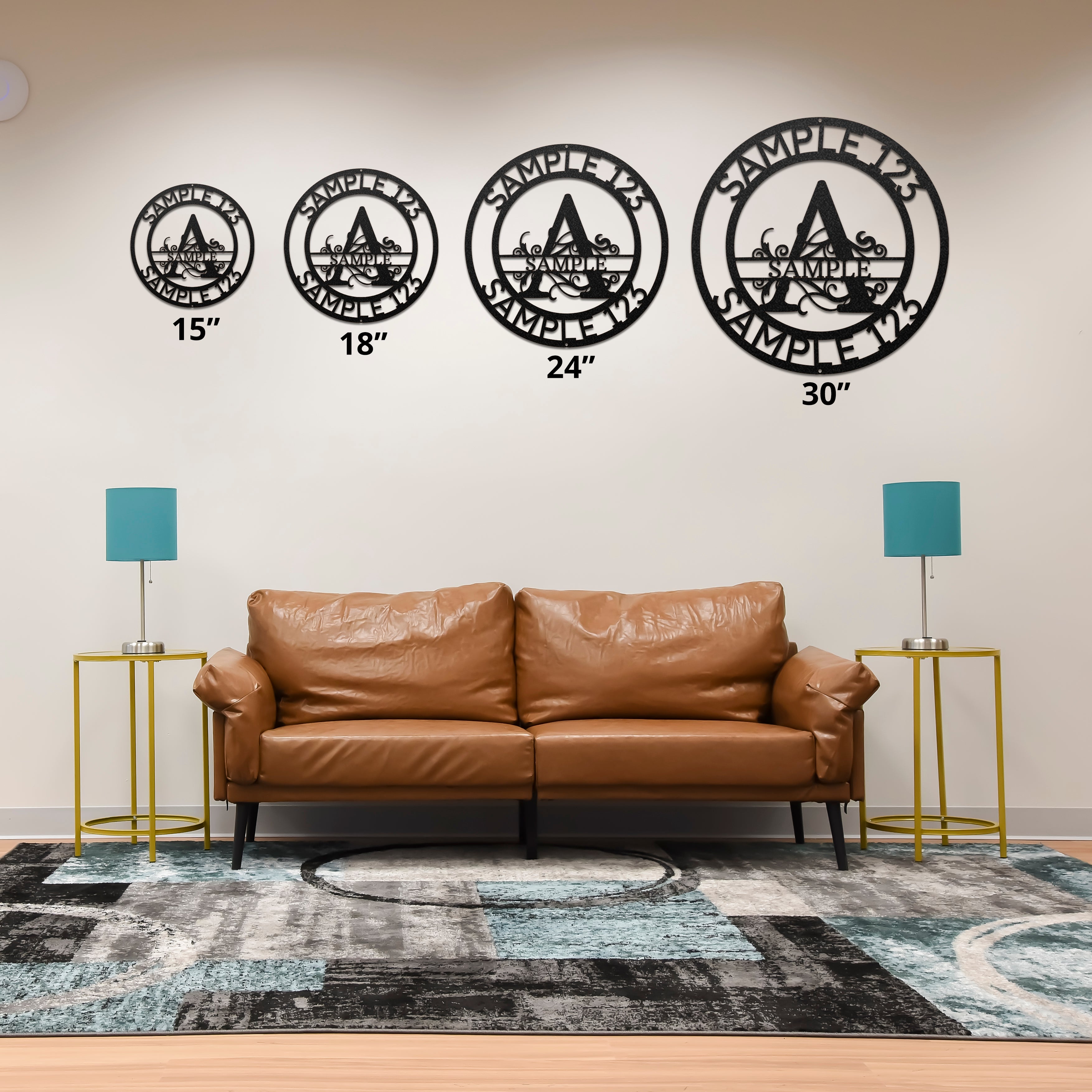 Personalized Wilderness Monogram Custom Metal Wall Decor Sign