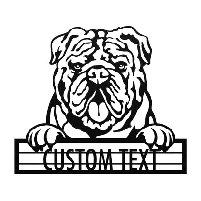 English Bulldog - Dog Personalized Metal Wall Art Decor