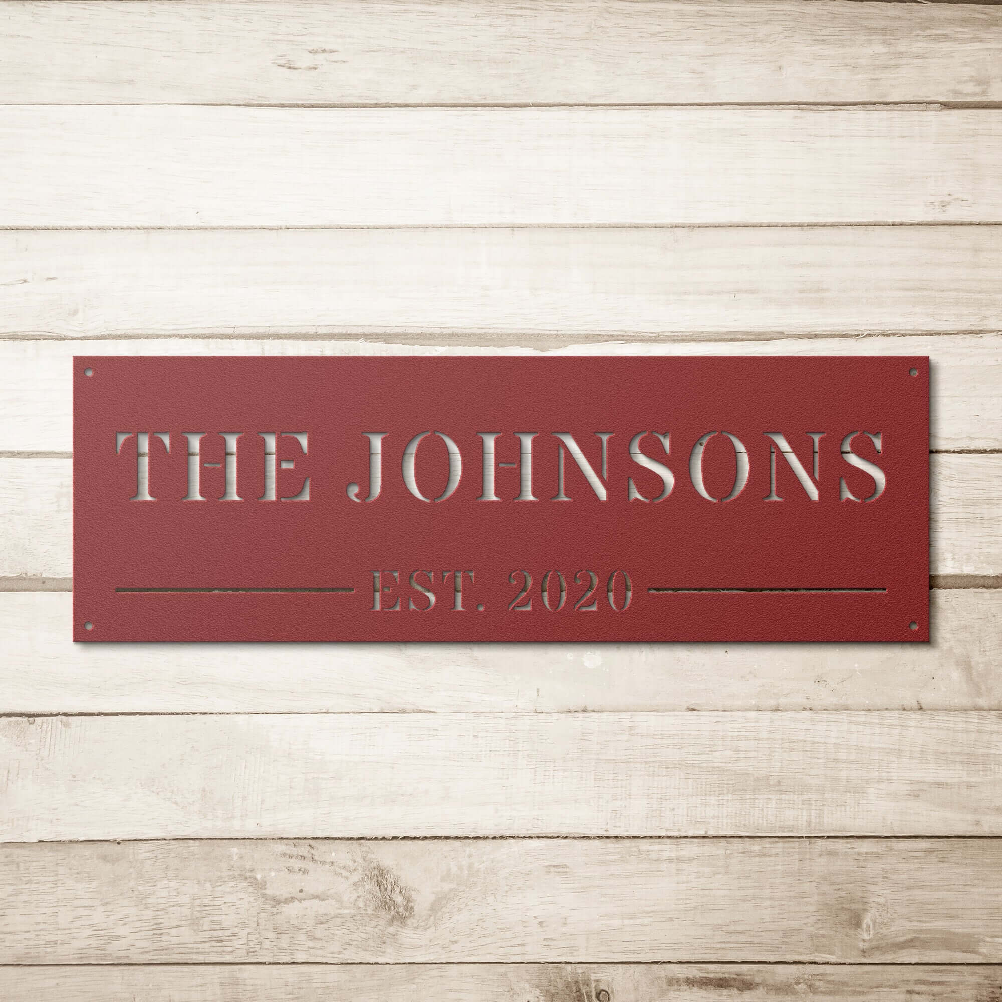 Family Name Est. Custom Monogram Metal Wall Art Decor Sign