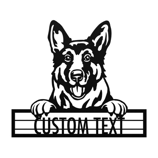 German Shepherd  - Dog Personalized Metal Wall Art Decor