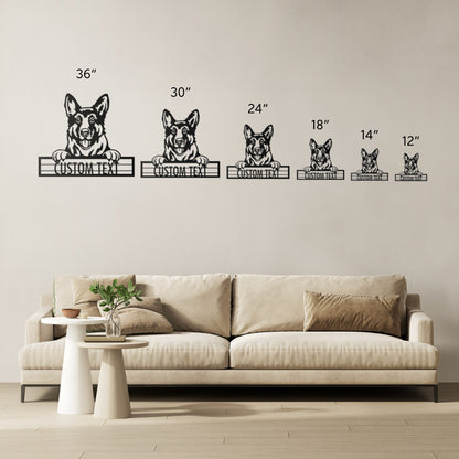 German Shepherd  - Dog Personalized Metal Wall Art Decor