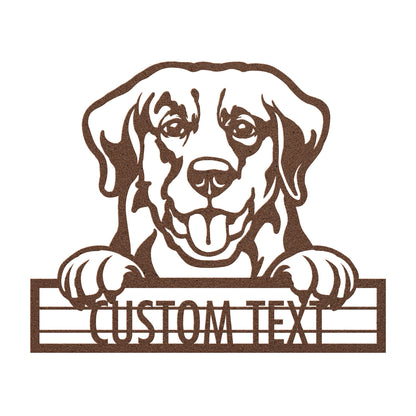 Golden Retriever - Dog Personalized Metal Wall Art Decor