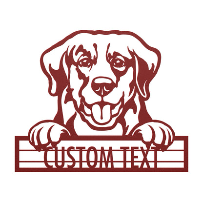 Golden Retriever - Dog Personalized Metal Wall Art Decor