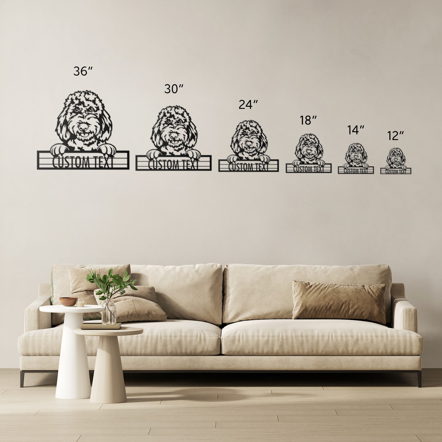 Goldendoodle  - Dog Personalized Metal Wall Art Decor
