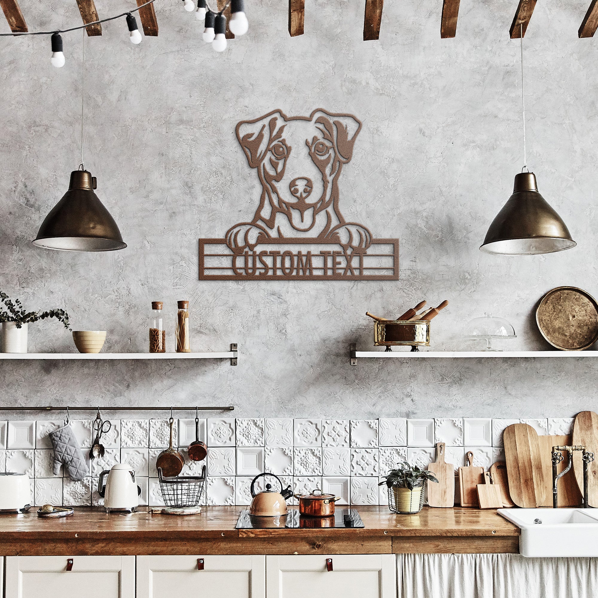 Jack Russell Terrier  - Dog Customized Metal Wall Art Decor
