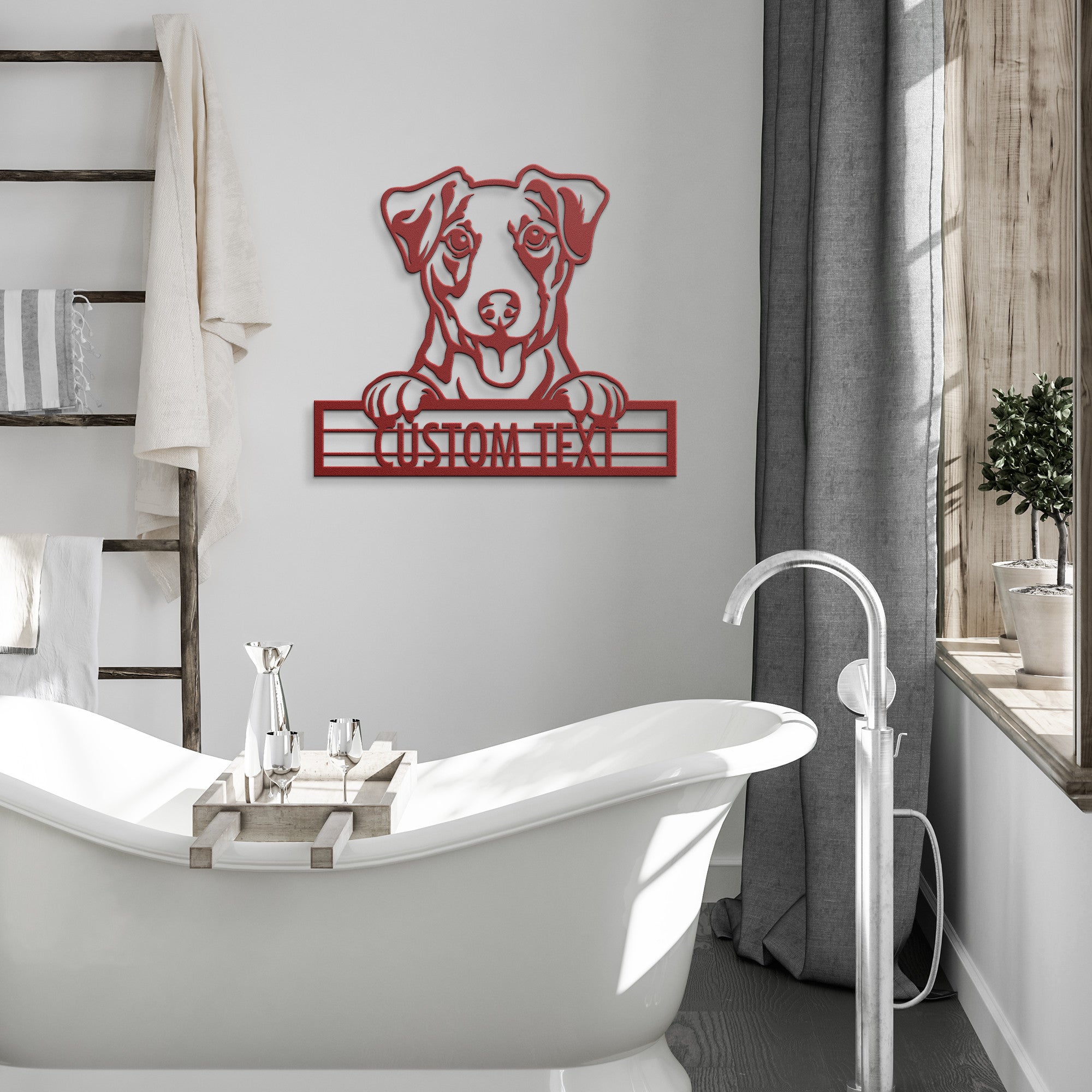 Jack Russell Terrier  - Dog Customized Metal Wall Art Decor