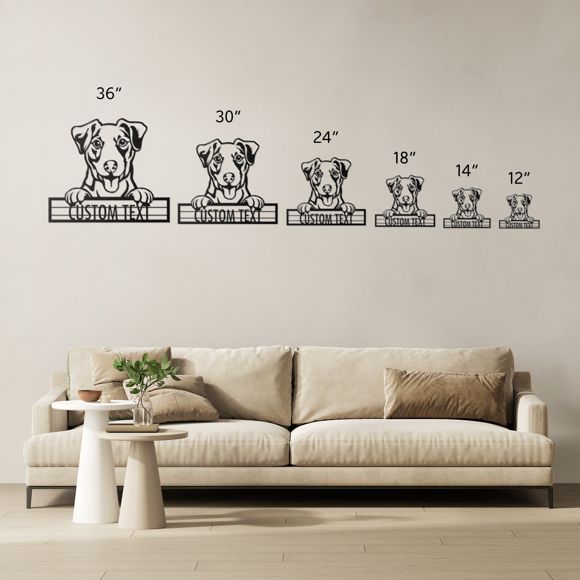 Jack Russell Terrier  - Dog Customized Metal Wall Art Decor