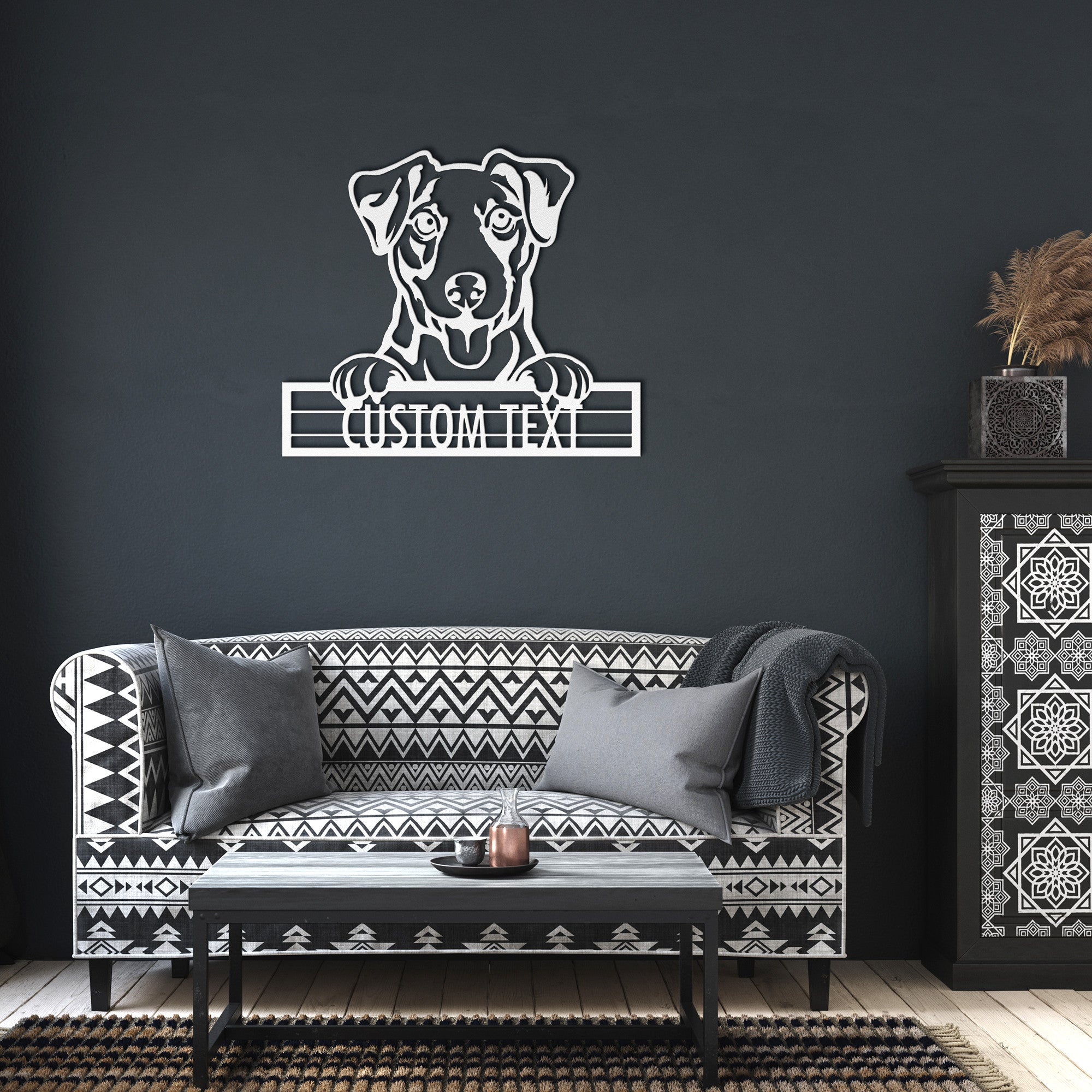 Jack Russell Terrier  - Dog Customized Metal Wall Art Decor