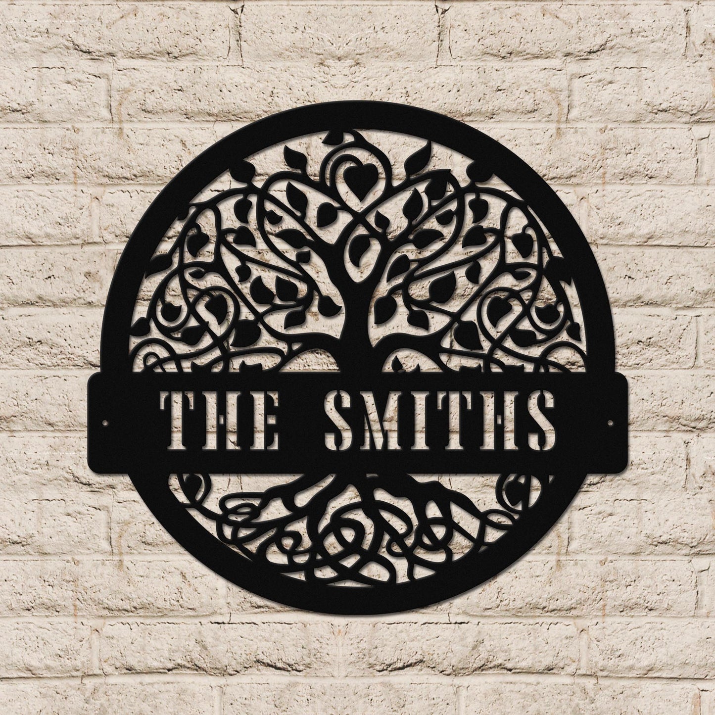 Tree Of Life Personalized Monogram Metal Wall Decor Sign