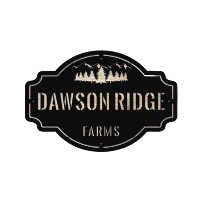 Mountain Ridge Family Name Personalized Metal Wall Art Decor Sign