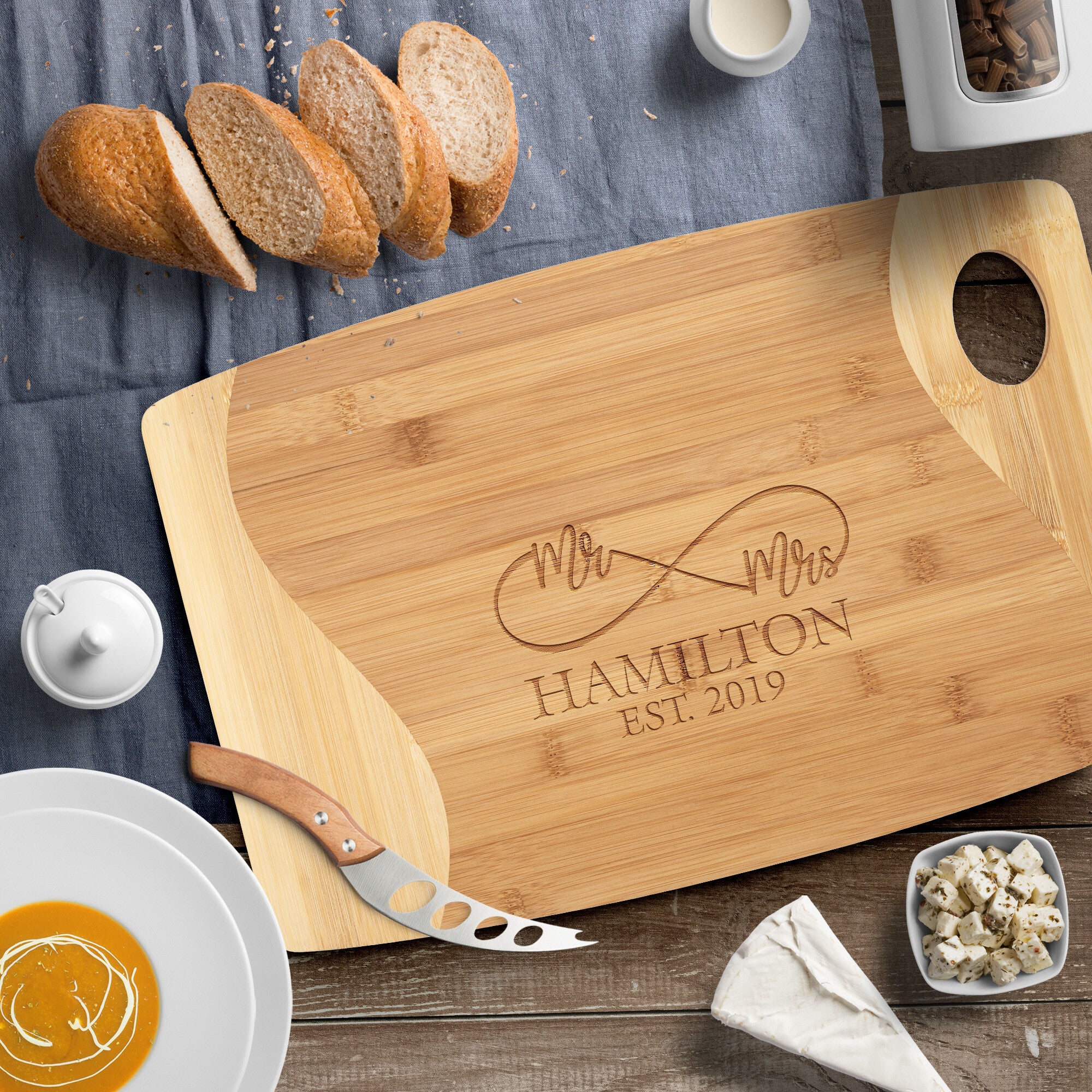 Personalized Bamboo Cutting Board - Design 8- Personalized Gift