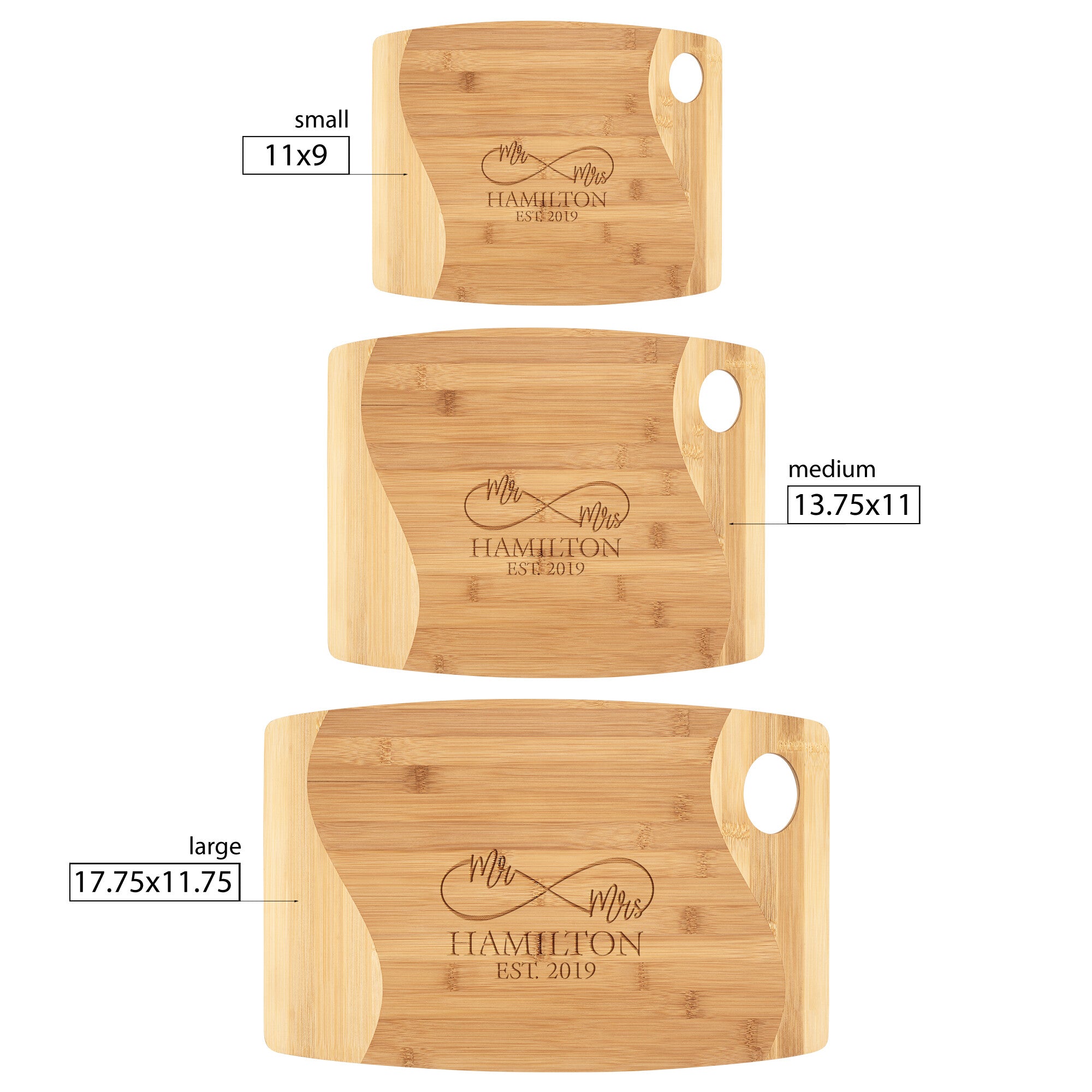 Personalized Bamboo Cutting Board - Design 8- Personalized Gift