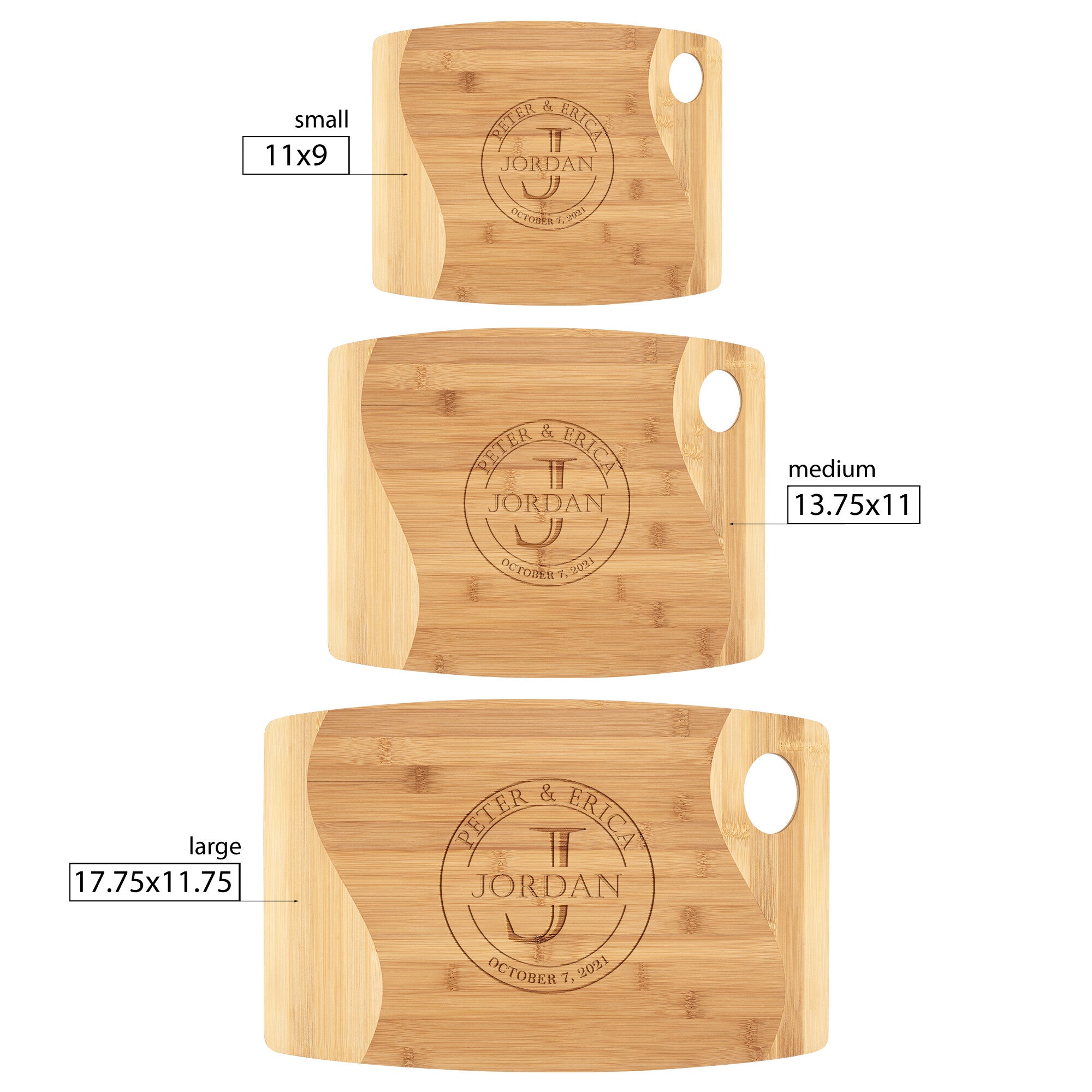 Personalized Bamboo Cutting Board - Design 7- Personalized Gift
