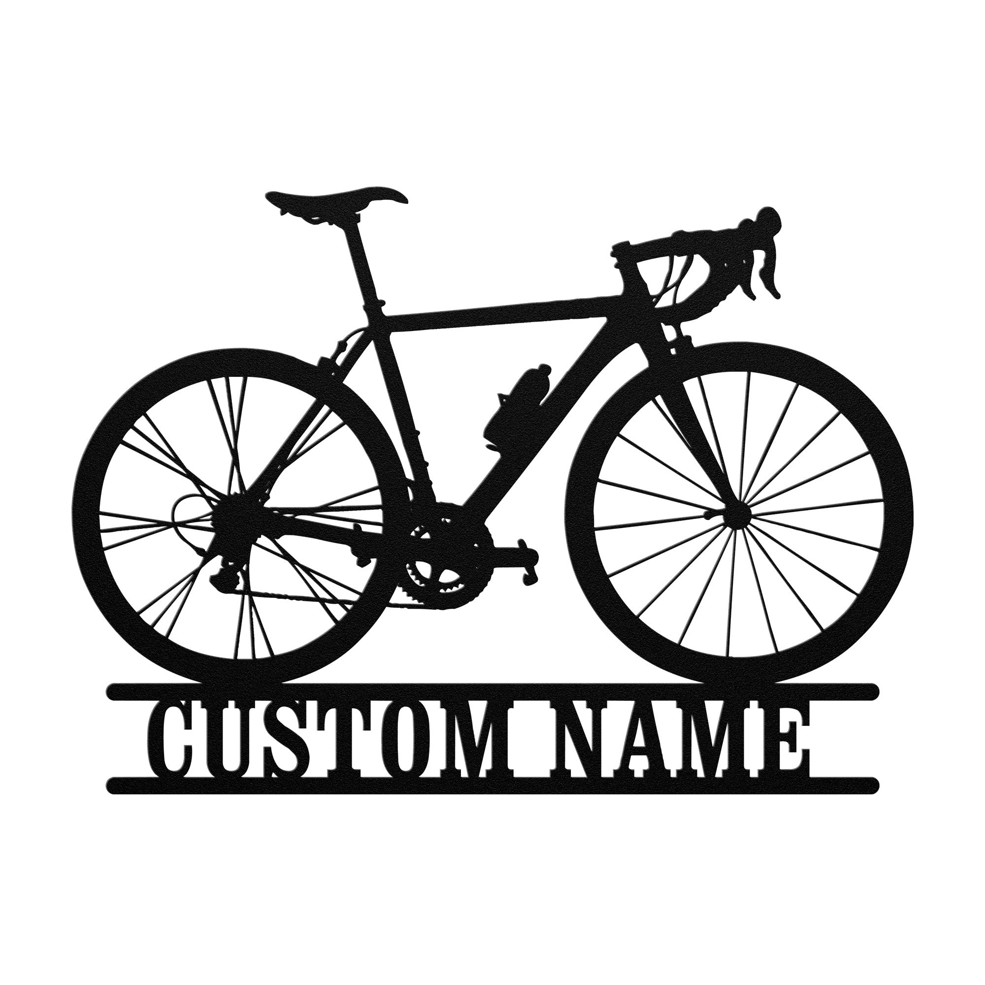 Custom Racing Bicycle Address Name Personalized Metal Art Sign