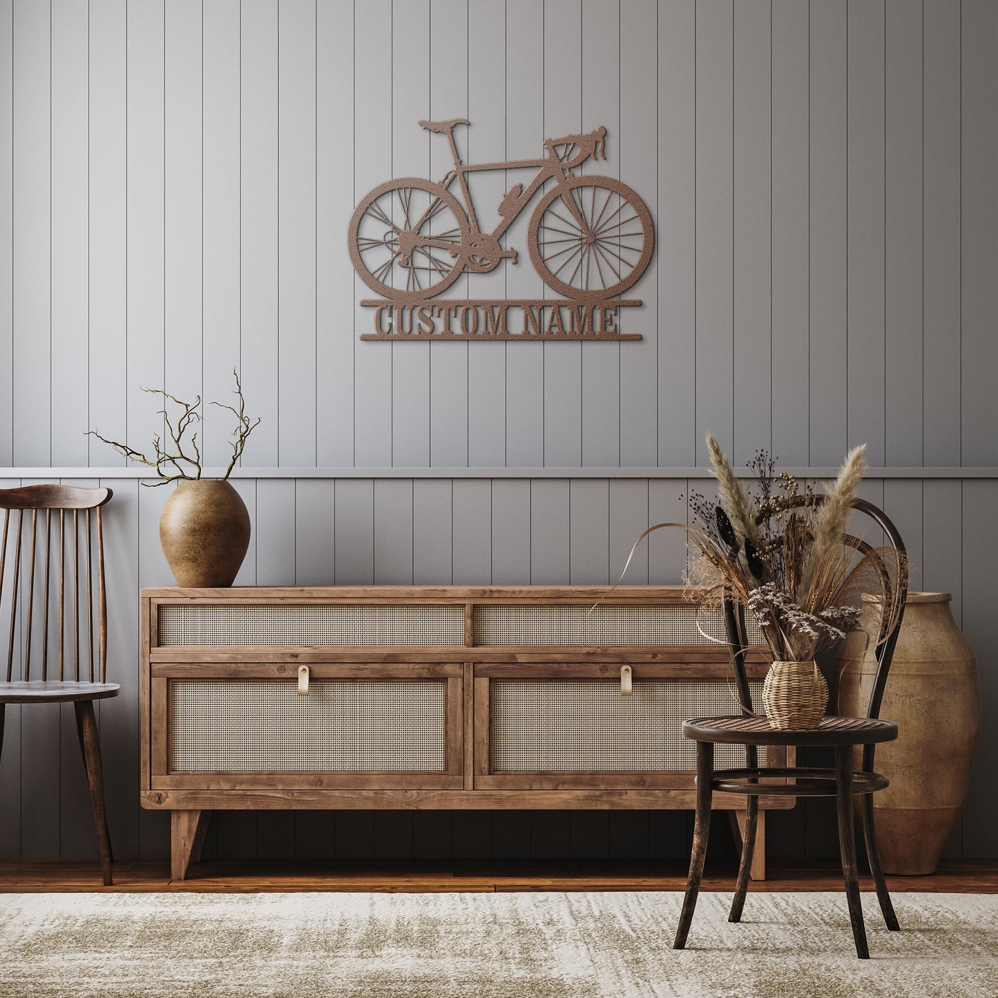 Custom Racing Bicycle Address Name Personalized Metal Art Sign