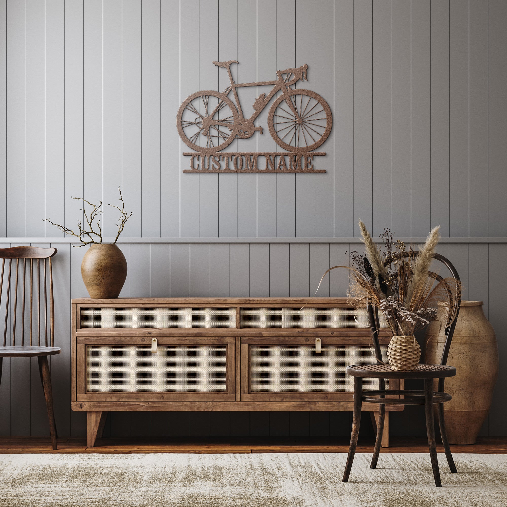 Custom Racing Bicycle Address Name Personalized Metal Art Sign