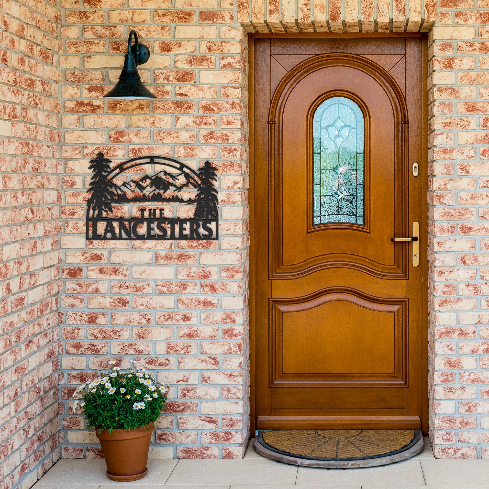 Personalized Wilderness Monogram Custom Metal Wall Decor Sign