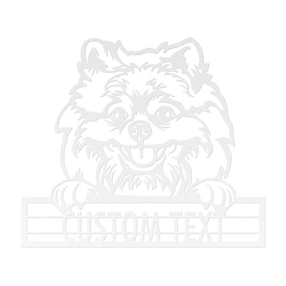 Pomeranian - Dog Personalized Metal Wall Art Decor