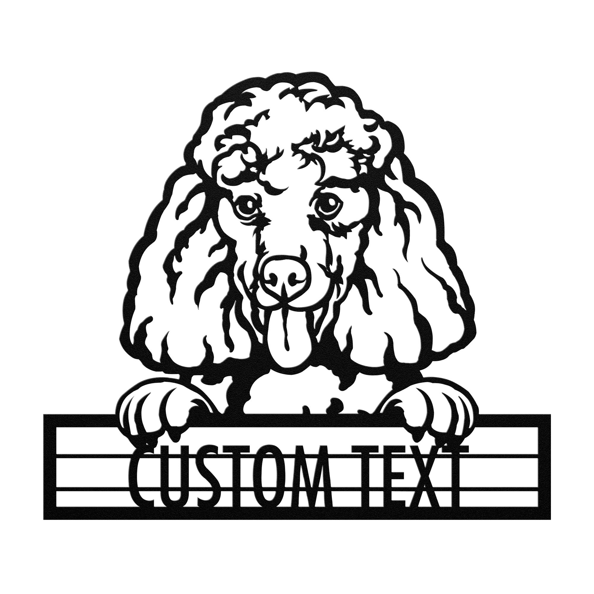 Poodle - Dog Customized Metal Wall Art Decor