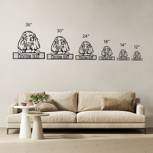 Poodle - Dog Personalized Metal Wall Art Decor