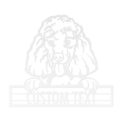 Poodle - Dog Personalized Metal Wall Art Decor