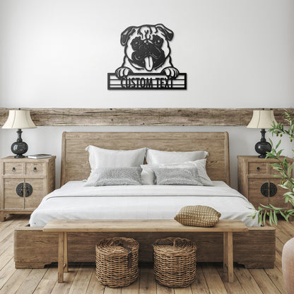 Pug - Dog Personalized Metal Wall Art Decor