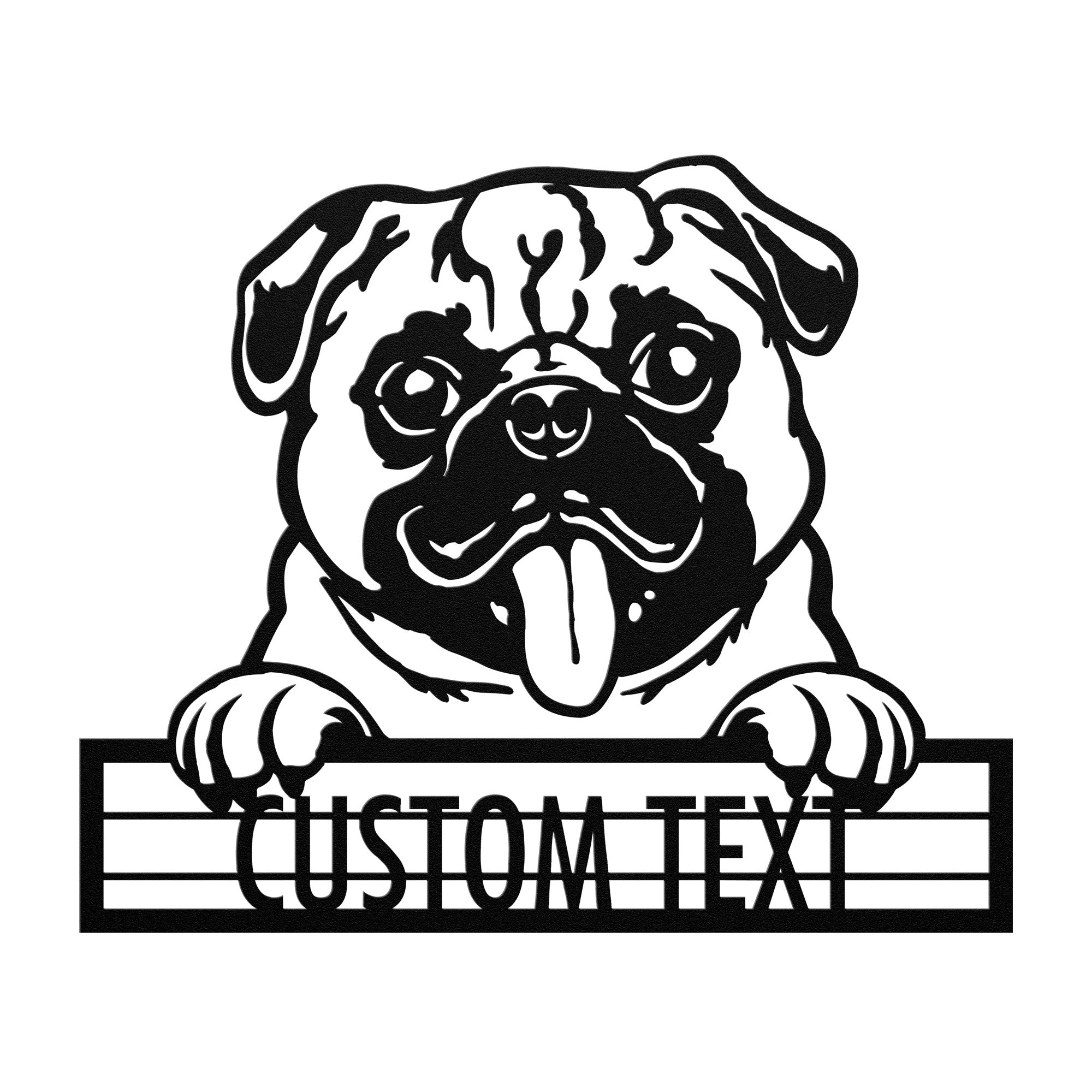 Pug - Dog Customized Metal Wall Art Decor